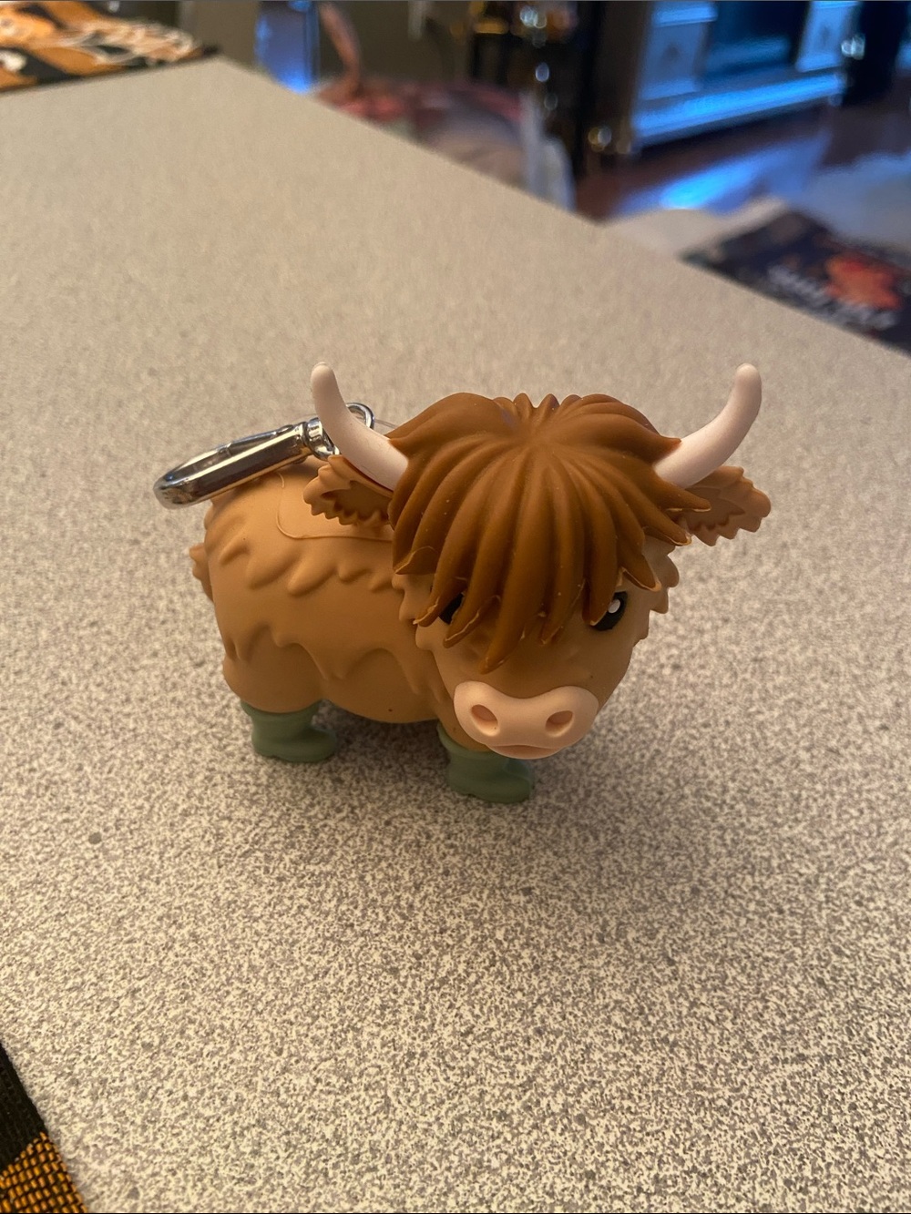 Highland Cow Keychain Decorative Figure -hand sanitizer holder